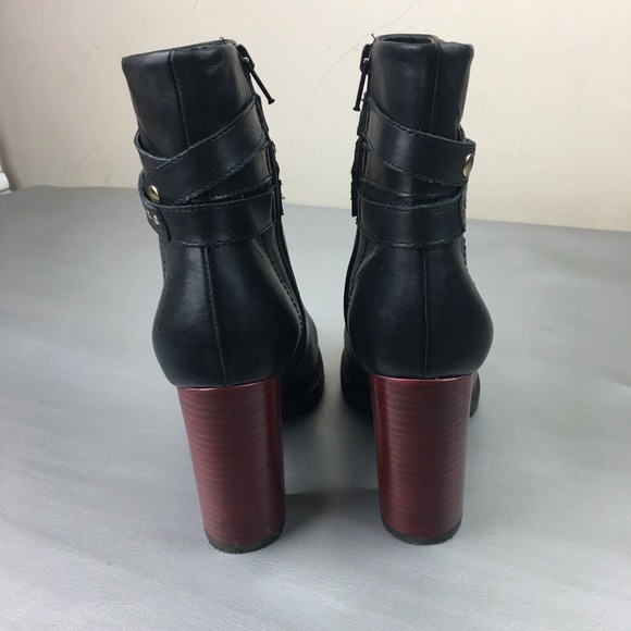 Firenze Aston black stud leather ankle boots - Picture 5 of 13